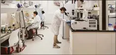  ?? ?? Halda Therapeuti­cs laboratori­es in the Winchester Works biotech center in New Haven. The company was Winchester Works first tenant, moving into 9,800 square feet of laboratory and office space in May 2021. Halda Therapeuti­cs added another 4,500 square feet in the building in March of this year.