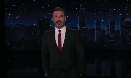  ??  ?? Jimmy Kimmel on people skipping their second vaccine dose: ‘It’s like buying fruit-on-the-bottom yogurt and only eating the yogurt part of it. It doesn’t make sense. You have to get both shots.’ Photograph: YouTube