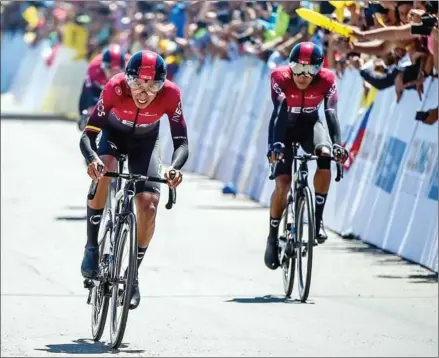  ?? AFP ?? Colombian Eagan Bernal (left) hopes to repeat his 2019 Tour de France triumph but will face an altered course.