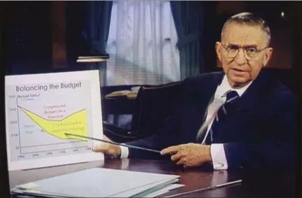  ?? ASSOCIATED PRESS ?? H. Ross Perot is shown in a campaign TV commercial while running for president in 1992. Perot died Tuesday in Dallas at age 89.