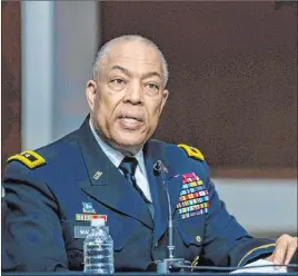  ?? Shawn Thew The Associated Press ?? Maj. Gen. William Walker, commanding general of the District of Columbia National Guard, testifies Wednesday in a Senate hearing on the Jan. 6 attack on the Capitol.