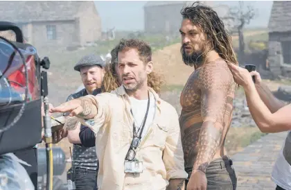  ?? ?? Above: Jason Momoa, seen here as Aquaman on the set of Justice League, is the co-writer, co-producer and star of a new series to be filmed in Northland.