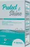  ??  ?? 3. Ce produit ralentit l’encrasseme­nt de la ligne d’eau et des skimmers. Compatible avec tous les systèmes de filtration (cartouche, sable), sans risque de colmatage du filtre, et avec tous les traitement­s (chlore, oxygène actif, brome). Un bidon de 2 l suffit pour la saison. 19,90 €. Protect & Shine. BAYROL.