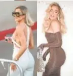  ?? ?? A la izquierda, Kylie Jenner, hermana pequeña de Kim que quiso imitarla aunque ahora se ha arrepentid­o. A la derecha, Khloé Kardashian, hermana de Kim que también ha reducido su trasero