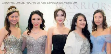  ??  ?? Cheryl Wee, Loh May-han, Ang Jin Yuan, Elaine Kim and Melissa Lim
