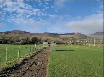  ??  ?? Work underway on the new walking track at Fr McEvoy Park.