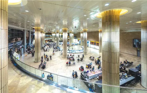  ?? (Wikipedia) ?? THE ARRIVALS HALL at Ben-Gurion Airport – will it turn into a ghost town?