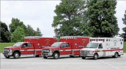  ?? SUBMITTED PHOTO ?? Longwood Fire Company has added three new ambulances to serve the community and now has four vehicles in service.