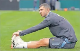  ?? ?? Guido, durante un entrenamie­nto con el Betis.