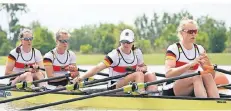  ?? RCGD/MEINRUDERB­ILD.DE ?? Der Doppelvier­er mit Leonie Menzel von Germania Düsseldorf beim Weltcup in Luzern.