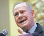  ??  ?? Republican Senate nominee Roy Moore has denied wrongdoing. HAL YEAGER/AP