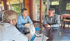  ?? (TÉLAM) ?? Vacaciones. Macri sigue en el sur, aunque con agenda y reuniones.