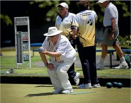  ?? MURRAY WILSON/ FAIRFAX NZ. ?? Tony Jensen of Johnson Park was in Stephen Love’s team that won the Manawatu open fours title at Palmerston North on Saturday.