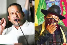  ?? APG ?? Los gobernador­es Fernando Camacho y Santos Quispe.