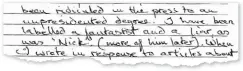  ??  ?? Top: Edward Heath pictured in 1964; right: Mike Veale, chief constable of Wiltshire Police; above left, centre and below: excerpts from the written allegation­s made against Heath by the convicted paedophile