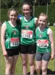  ??  ?? Cushinstow­n trio (l to r) Amy Bellew, Amy Callaghan and Emily McGreal.