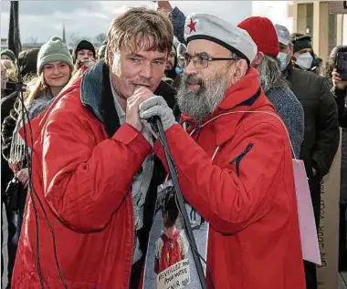  ?? Foto: Alain Piron/LW-Archiv ?? Peter Freitag (l.) und Jean-Marie Jacoby (r.) waren die Organisato­ren der Samstagsde­monstratio­nen gegen die Maßnahmen der Regierung gegen die Corona-Pandemie.