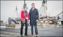  ?? Picture: ?? VISIT Shadow defence secretary Nia Griffith visiting the Historic Dockyard with MP Stephen Morgan