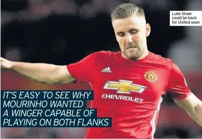  ??  ?? Luke Shaw could be back for United soon