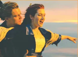  ??  ?? LEONARDO DICAPRIO and Kate Winslet in a scene from Titanic.