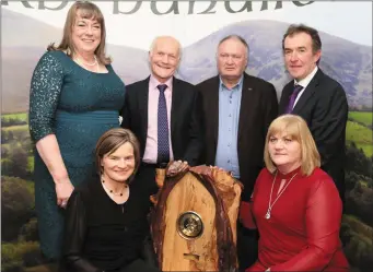  ??  ?? Maura Walsh, CEO IRD Duhallow and Siobhan Murphy, Group Sales and Marketing Manager Kerryman/Corkman pictured with Colette O’Connell, John Cott, Seamus O’Keeffe and Joe Noonan of Kanturk Mart, the winner of the Best Overall Business of 2018 Award.