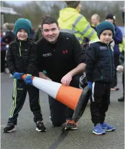  ??  ?? Garry Daffey and Conor McCannon from Tralee pictured with Brendan Griffin TD.