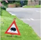  ??  ?? Motorists will be warned of the presence of hedgehogs