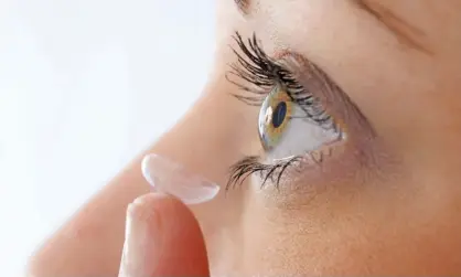  ?? Photograph: MediaforMe­dical/Jean-Paul Chassenet/Alamy ?? The scientists say the contact lens design (not pictured) does not block the view of the wearer or irritate the eye.