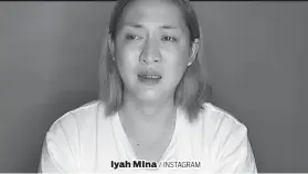  ??  ?? Iyah MIna / INSTAGRAM