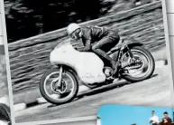  ?? DON MORLEY ?? Left: Historymak­er Hailwood on his way to winning the 1961 Senior TT.