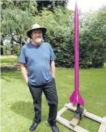  ?? PHOTO: ALEXIA JOHNSTON ?? Sky high . . . Alistair Broad with one of two rockets he launched in Oturehua on New Year’s Eve.