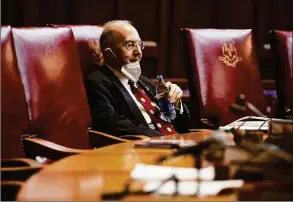  ?? Jessica Hill / Associated Press ?? Democratic Senate President Pro Tempore Martin Looney listens during special session at the State Capitol on July 28, 2020, in Hartford.