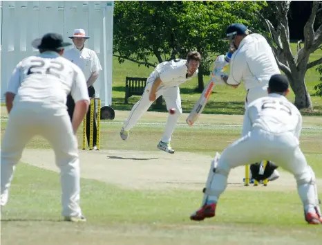  ?? Picture: Steve Smyth ?? Anthony Parson completed two maidens from his five overs