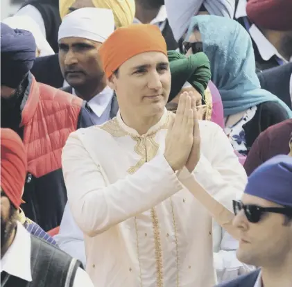  ??  ?? 0 Justin Trudeau has come under fire after taking his family on a week-long trip to India