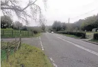  ??  ?? Police say Steve Farrish was found injured close to this junction, where Cowbrook Lane meets the A523