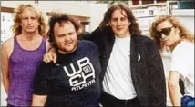  ?? COURTESY ?? Jon Kincaid, in WREK T-shirt, pals around with unknown friends in downtown Atlanta. Kincaid befriended Georgia bands and promoted their music on his weekly show. He died Jan. 4.