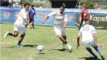  ?? PHANDO JIKELO African News Agency (ANA) ?? KAPSTADT FC hosted youth teams from under 7 to 13 in their annual Kapstadt Cup. This year they also invited former PSL players, comedians and media personalit­ies to take part. |