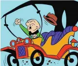  ??  ?? You’ve done it again! Another crash for short-sighted motorist Mr Magoo