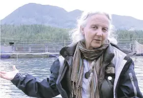 ??  ?? Alexandra Morton, a researcher and crusader against salmon farming on the B.C. coast, wants tougher Ocean Wise standards.