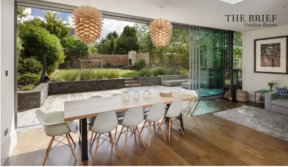 ??  ?? Talk to your landscape designer about long-term care and wear when specifying timber for your outdoor space, as some timbers are prone to warping and moving as they dry. The garden design on this extension project is by Chris Prior.