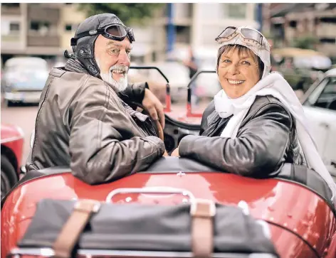  ?? ARCHIVFOTO: MATZERAHT ?? Am Sonntag treffen sich Oldtimer-Freunde in Haan: Rosemarie und Jochen Prauß waren in ihrem Bugatti vor zwei Jahren mit dabei.