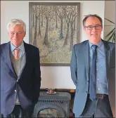  ?? ?? Norwegian Ambassador, Wegger Chr. Strømmen, left, meets MSP Alasdair Allan during a visit to the Western Isles.