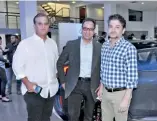  ??  ?? Francisco Santos, Eddy Báez y Rafael Báez.