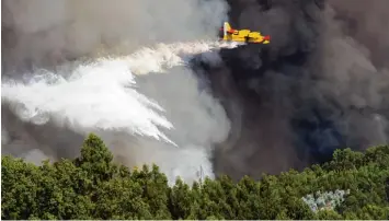  ?? Foto: Peter Kneffel, dpa ?? Tagelang brannten im Nordwesten von Portugal die Wälder – 65 Menschen starben. Hilfe aus anderen EU Staaten kam erst nach fünf Tagen in das Katastroph­engebiet. Das soll in Zukunft anders werden.