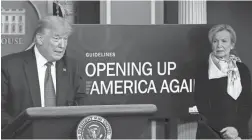  ??  ?? ALEX BRANDON/AP FILE President Donald Trump’s administra­tion has been closely controllin­g the release of guidance and informatio­n during the pandemic.