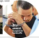  ??  ?? ARREST Suspect in handcuffs