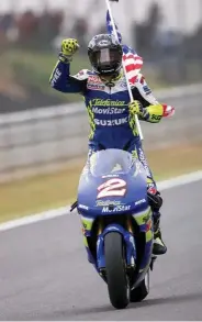  ??  ?? Suzuki got their last riders championsh­ip in MotoGP in 2000, the year when American rider Kenny Roberts Jr rode his Suzuki exceptiona­lly well