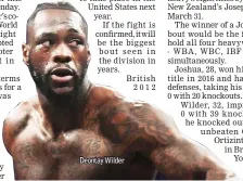  ??  ?? Deontay Wilder