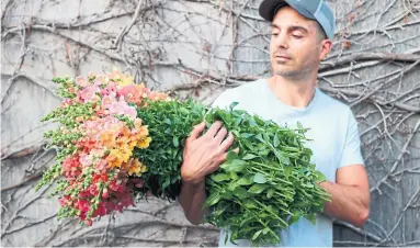  ?? ANTONIA VALENTE ?? Antonio Valente with fresh-cut snapdragon­s grown on his flower farm in Thornhill. He can’t grow enough to meet demand.