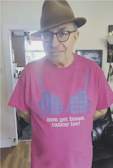  ??  ?? 0 John Beardsmore was diagnosed with breast cancer twice